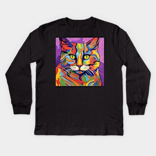 fauvism cat art les fauves pt5 Kids Long Sleeve T-Shirt